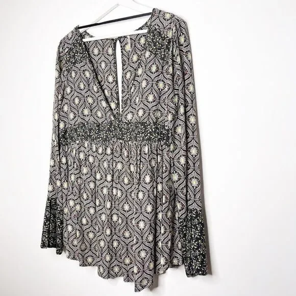 FREE PEOPLE Rolling Hills Bell Sleeve Tunic Top  - Picture 5 of 11